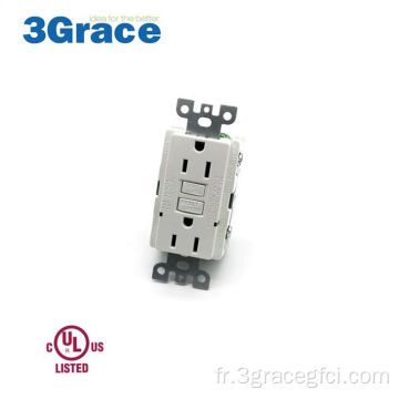American Standard 15A Electrical Auto-test GFCI Wall Socket